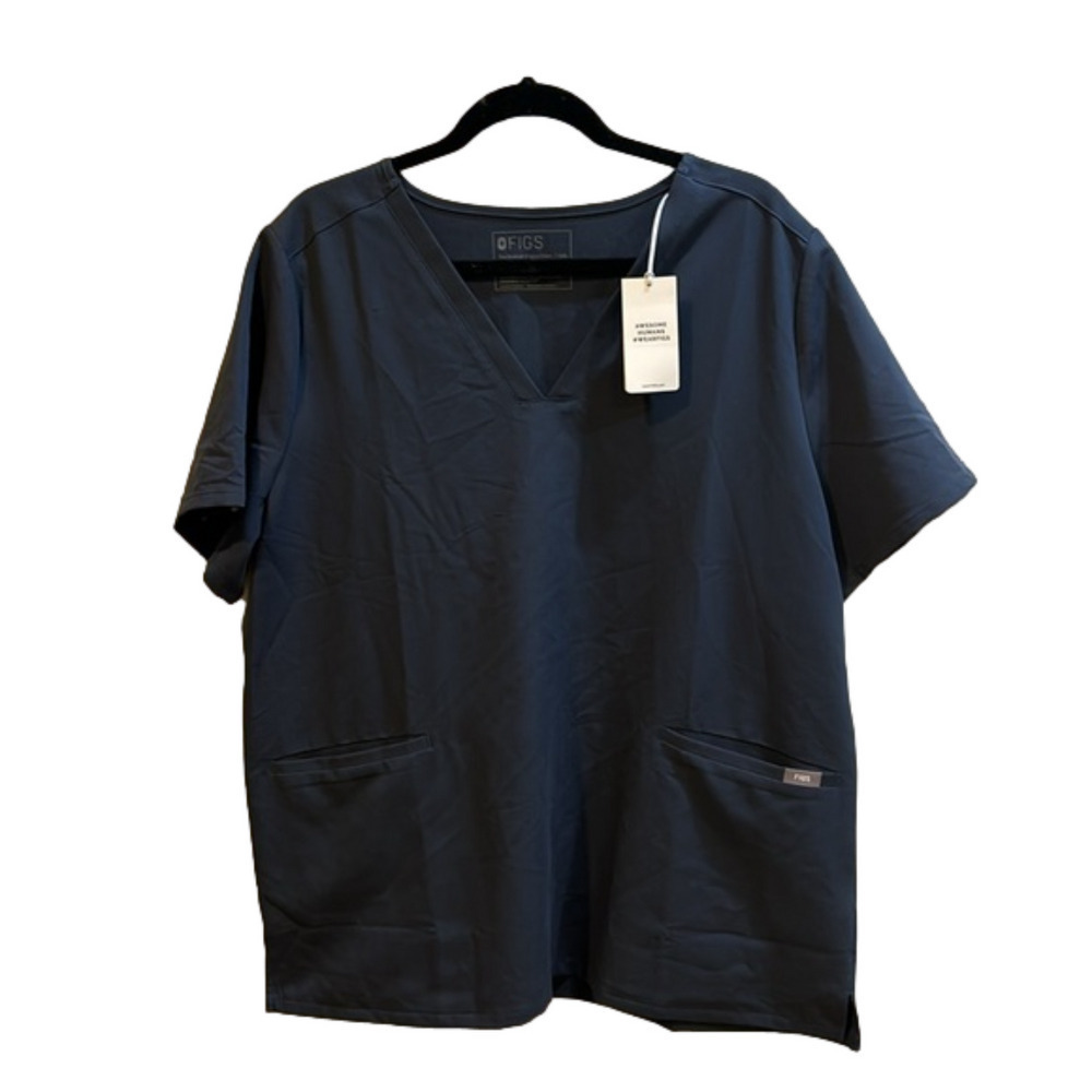 Figs Casma Three Pocket Top Size 2XL in Blue